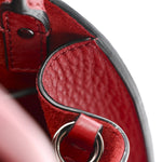 Grainy Calfskin Small Rockstud Double Top Handle Bag Rosso Valentino