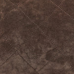 Suede Calfskin Lambskin Quilted Maxi Hobo Dark Brown