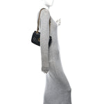 Calfskin Matelasse Mini GG Marmont Shoulder Bag Black