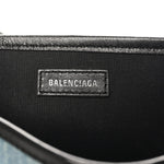 Denim  Fabric Satin Calfskin Navy Cabas XS Blue Black
