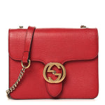 Dollar Calfskin Small Interlocking G Shoulder Bag Red