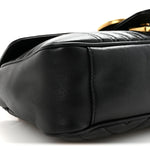 Calfskin Matelasse Small GG Marmont Shoulder Bag Black