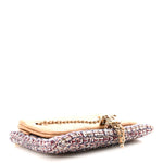 Tweed Lambskin Quilted Pouch Beige Multicolor