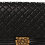 Caviar Quilted New Medium Boy Flap Black
