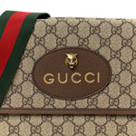 GG Supreme Monogram Web Small Neo Vintage Double Flap Messenger Bag Beige New Acero