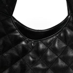 Lambskin Quilted Maxi Icare Shopping Tote Black