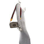 GG Supreme Monogram Web Neo Vintage Shoulder Bag Beige New Acero Crop
