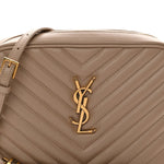 Calfskin Matelasse Monogram Lou Camera Bag Dark Latte