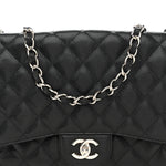 Caviar Quilted Jumbo Single Flap Black