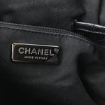 Aged Calfskin Pony Hair Quilted Small Miss Pony Drawstring Tote Black