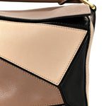 Calfskin Small Puzzle Bag Sand Hazelnut Ash
