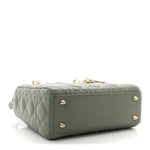 Lambskin Cannage Small My ABCDior Lady Dior Peyote Green