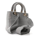 Canvas Embroidered Cannage Medium Lady D-Lite Gray