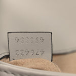 Calfskin Matelasse Super Mini GG Marmont Shoulder Bag Grey