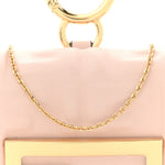 Nappa Matisse FF Embossed Nano Maxi Buckle Baguette Charm Rosa Quarzo