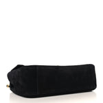 Suede Calfskin Small Souplissimo Maxi Flap Black