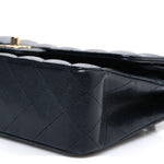 Caviar Quilted Medium Double Flap Navy