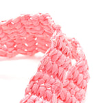 Yarn Raffia Effect Crochet Logo Embroidered Tote Bag Petalo
