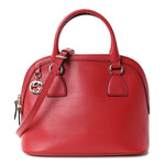 Dollar Calfskin Small GG Charm Dome Bag Red