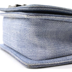 Denim Chevron Small Boy Flap Light Blue