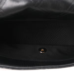 Lambskin Quilted Pearl Studded Flap Black