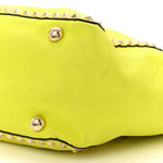 Vitello Medium Rockstud Tote Yellow Fluo