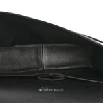 Patent Quilted Jumbo Double Flap Black