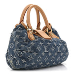 Monogram Denim Pleaty  Blue