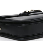 Ciny Lux Calfskin Horsebit 1955 Soft Small Shoulder Bag Black