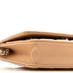 Caviar Quilted Wallet On Chain WOC Beige