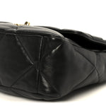 Lambskin Quilted Large Chanel 19 Flap Black