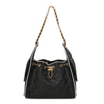 Braided Raffia Calfskin Quilted Small Chanel 25 Handbag Black White