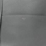 Soft Grained Calfskin Sangle Bucket Bag Grey