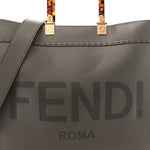 Vitello King Plexiglass Logo Embossed Medium Fendi Sunshine Shopper Tote Moon