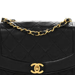 Lambskin Quilted Small Single Flap Black