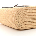 Raffia Small Square Basket Tote Bag Natural Tan