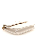 Lambskin Quilted Pearl Crush Clutch With Chain White