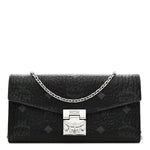 Visetos Large Patricia Wallet On Chain Black