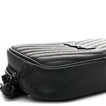 Grain De Poudre Matelasse Monochrome Monogram Mini Lou Camera Bag Black