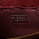 Patent Goatskin Quilted Small CC Eyelet Tote Burgundy