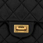 Aged Calfskin Quilted 2.55 Reissue 226 Flap Black