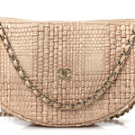 Raffia Other Shape With Chain Beige