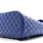 Lambskin Quilted Large Urban Spirit Backpack Blue