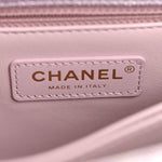 Metallic Caviar Quilted Mini Coco Handle Flap Light Pink