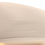Shiny Calfskin Crocodile Embossed Hourglass Top Handle Bag XS White