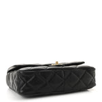 Lambskin Quilted Large CC Funky Town Flap Black