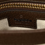 GG Supreme Monogram Textured Dollar Calfskin Web Medium Blondie Top Handle Shoulder Flap Bag Beige Ebony New Acero