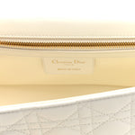 Grained Calfskin Cannage Large Caro Bag Ivory