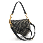 Oblique Saddle Bag With Strap Blue