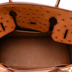 Ostrich Birkin 30 Cognac